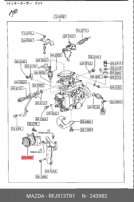 Регулировочный элемент, наружное зеркало RFJ513TR1 MAZDA