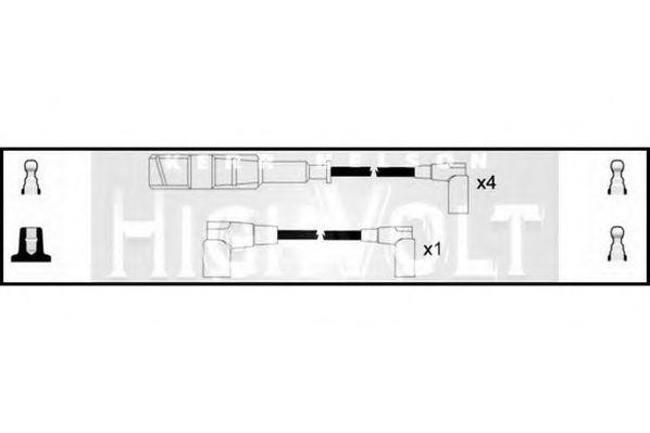 Ккомплект проводов зажигания OEF028 STANDARD