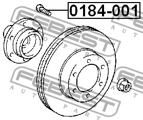 Шпилька ступицы колеса 0184-001 FEBEST