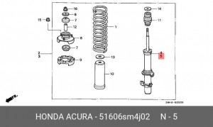 Амортизатор 51606SM4J02 HONDA