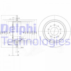 Тормозной диск BG3502 DELPHI