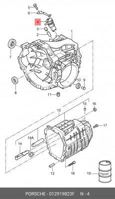 Выключатель, фара заднего хода 012 919 823 F PORSCHE