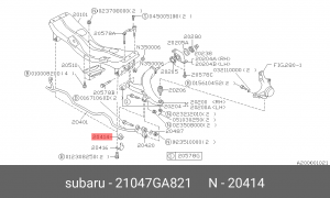 Втулка стабилизатора 21047-GA821 SUBARU