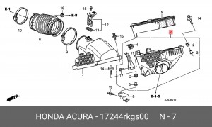 Корпус воздушного фильтра 17244RKGS00 HONDA