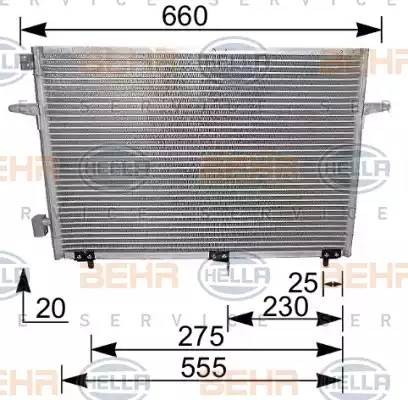 Конденсатор, кондиционер 8FC351036251 HELLA