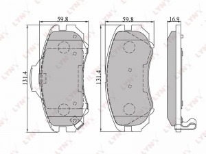 Колодки тормозные дисковые BD-3602 LYNXAUTO
