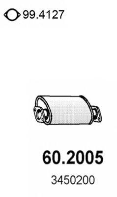 Предглушитель выхлопных газов 602005 ASSO