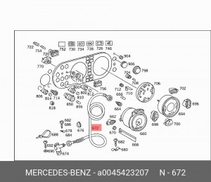 Трос спидометра A 004 542 32 07 MERCEDES BENZ