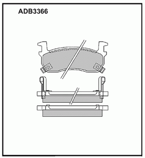 Колодки тормозные дисковые ADB3366 ALLIED NIPPON