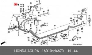 Топливный фильтр 16010SD4670 HONDA