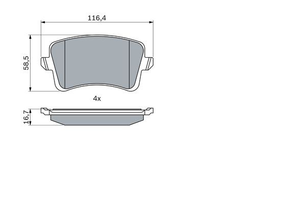 Колодки тормозные дисковые 0 986 494 254 BOSCH