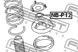 Подшипник опоры амортизатора подвески NBP12 FEBEST