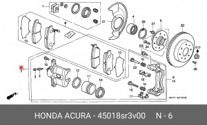 Тормозной суппорт 45018SR3V00 HONDA