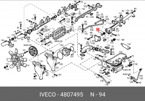 Термостат, охлаждающая жидкость 4807495 IVECO