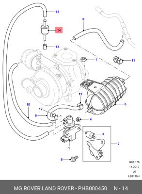 Воздушный фильтр PHB000450 LAND ROVER
