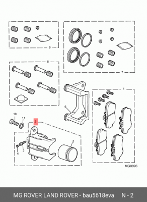 Тормозной суппорт BAU5618EVA MG ROVER LAND ROVER