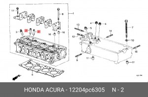 Направляющая втулка клапана 12204PC6305 HONDA