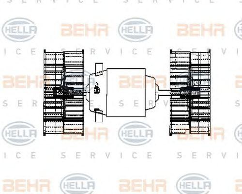 Электродвигатель, вентиляция салона 8EW009160641 HELLA