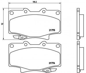 Комплект тормозных колодок, диско P83025 BREMBO
