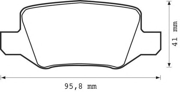 Комплект тормозных колодок, диско 573082B BENDIX JURID