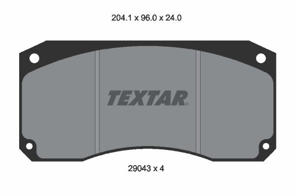Комплект тормозных колодок, диско 2904303 TEXTAR