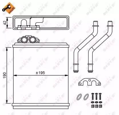 Теплообменник, отопление салона 58150 NRF