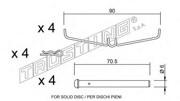 Комплектующие, колодки дискового тормоза KIT070 TRUSTING