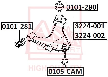 Рычаг подвески 0101-281 ASVA