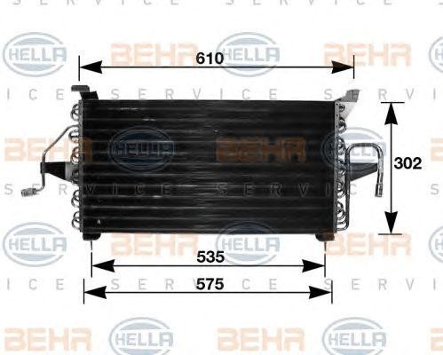 Конденсатор, кондиционер 8FC351035681 HELLA