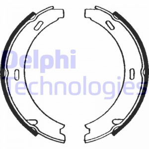 Комплект тормозных колодок, стояночная тормозная система LS1637 DELPHI
