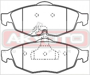 Колодки тормозные дисковые AKD-0320 AKYOTO