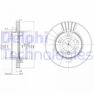 Тормозной диск BG2623 DELPHI