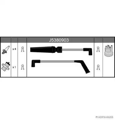 Ккомплект проводов зажигания J5380903 H B JAKOPARTS NIPPARTS