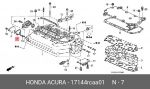 Прокладка, выпускной трубопровод 17144RCAA01 HONDA