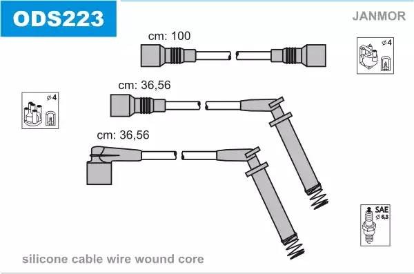 Ккомплект проводов зажигания ODS223 JANMOR