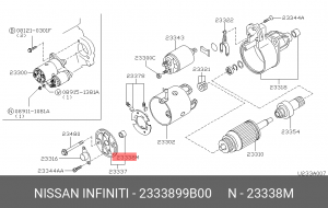 Втулка, вал стартера 23338-99B00 NISSAN