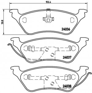 Комплект тормозных колодок, диско P11014 BREMBO