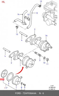 Ремкомплект, топливный насос 72HF9364AA FORD