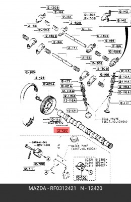 Распредвал RF03-12-421 MAZDA