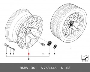 Диск колеса 36 11 6 768 446 BMW