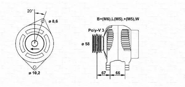 Генератор 943356959010 MAGNETI MARELLI