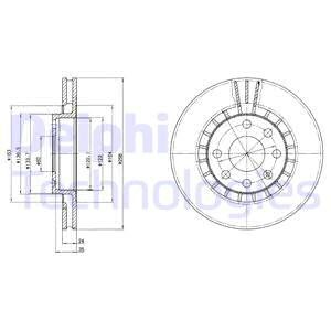 Тормозной диск BG2443 DELPHI