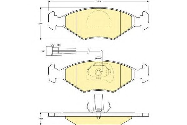 Комплект тормозных колодок, диско 6113402 GIRLING