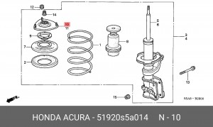 Опора амортизатора подвески 51920S5A014 HONDA