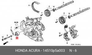 Натяжной ролик, ремень ГРМ 14510P5A003 HONDA