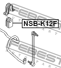 Втулка стабилизатора NSB-K12F FEBEST