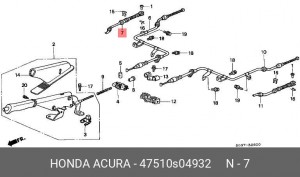 Трос, стояночная тормозная система 47510S04932 HONDA