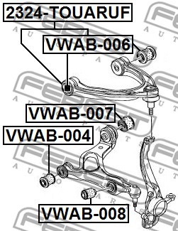 Сайлентблок VWAB-007 FEBEST