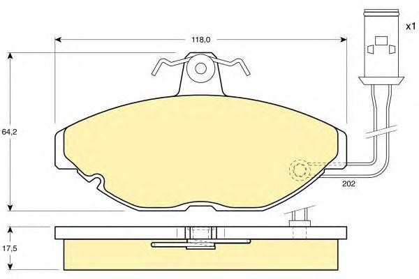 Комплект тормозных колодок, диско 6104281 GIRLING
