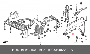 Крыло 60211SCAE00ZZ HONDA